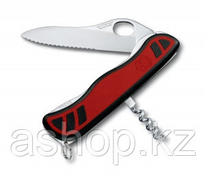 Нож складной солдатский Victorinox Sentinel One Hand, Кол-во функций: 3 в 1, Цвет: Черно-красный, (0.8321.MWC)