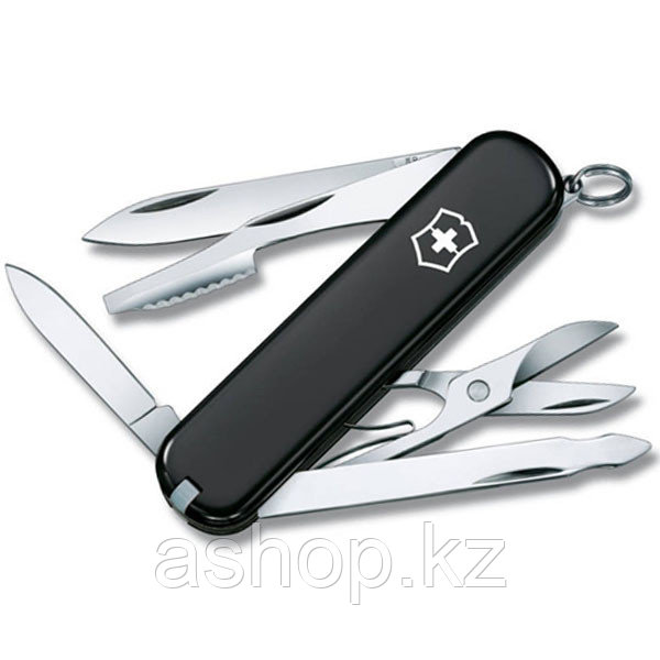 Нож складной карманный Victorinox Executive, Функционал: Туризм, Кол-во функций: 10 в 1, Цвет: Чёрный, (0.6603