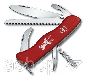 Нож складной солдатский Victorinox Hunter, Кол-во функций: 20 в 1, Цвет: Красный, (0.8873)