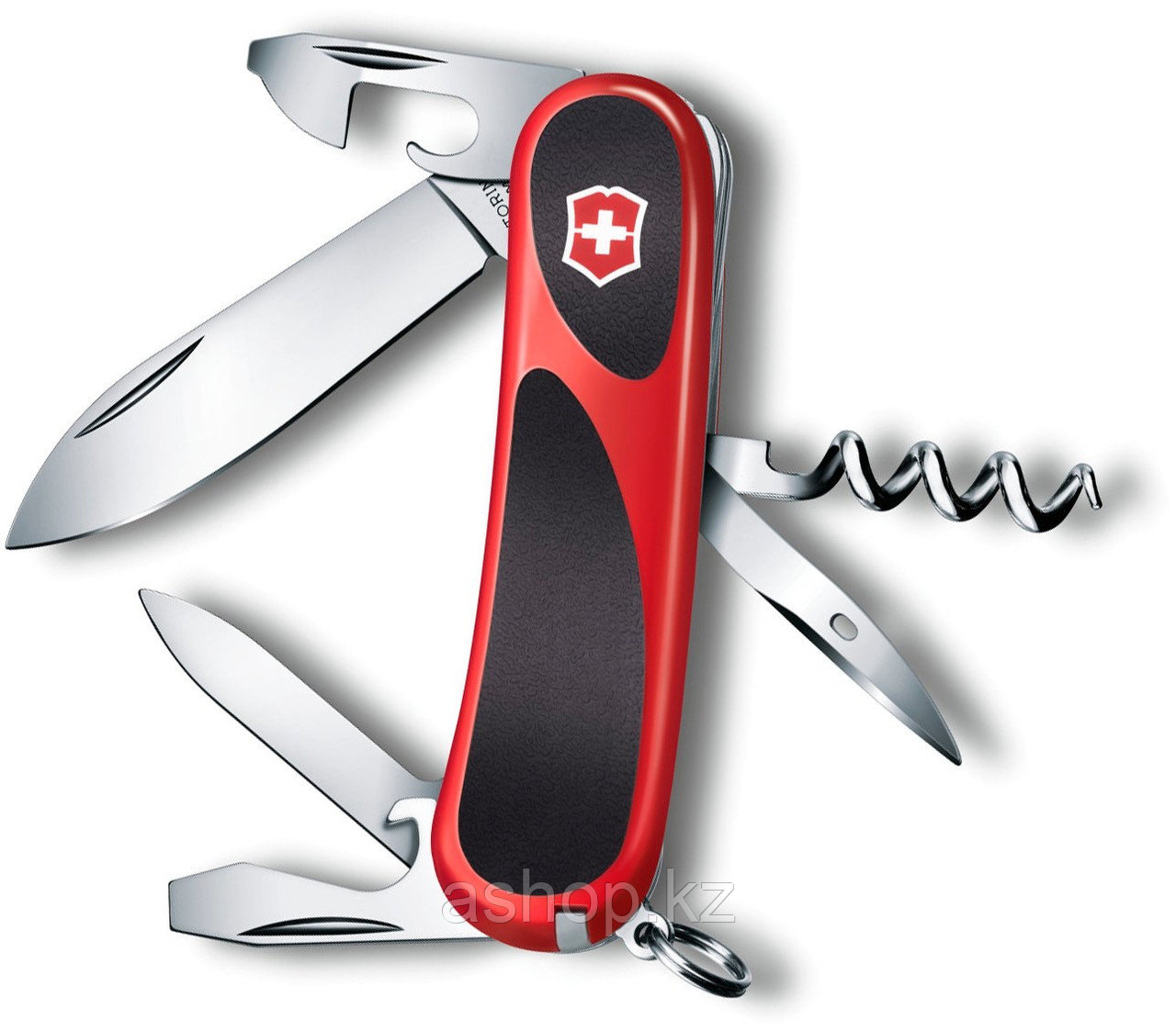 Нож складной перочинный Victorinox EvoGrip 10, Кол-во функций: 13 в 1, Цвет: Красно-чёрный, (2.3803.C)