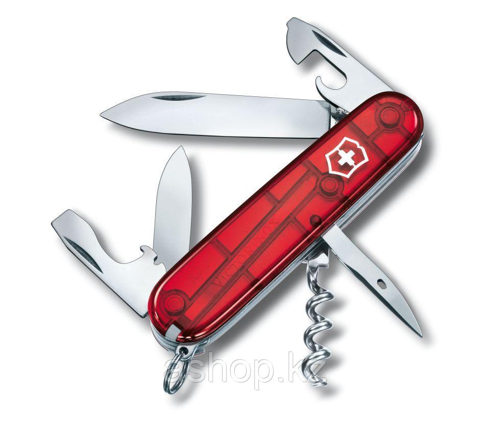 Нож складной офицерский Victorinox Spartan, Кол-во функций: 12 в 1, Цвет: Красный (прозрачный), (1.3603.T)