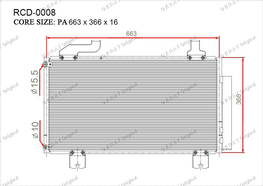 Радиатор кондиционера Gerat OEM80100TL1G01