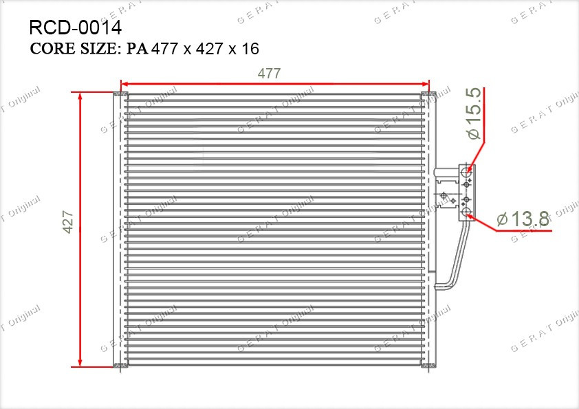 Радиатор кондиционера Gerat OEM64538378438