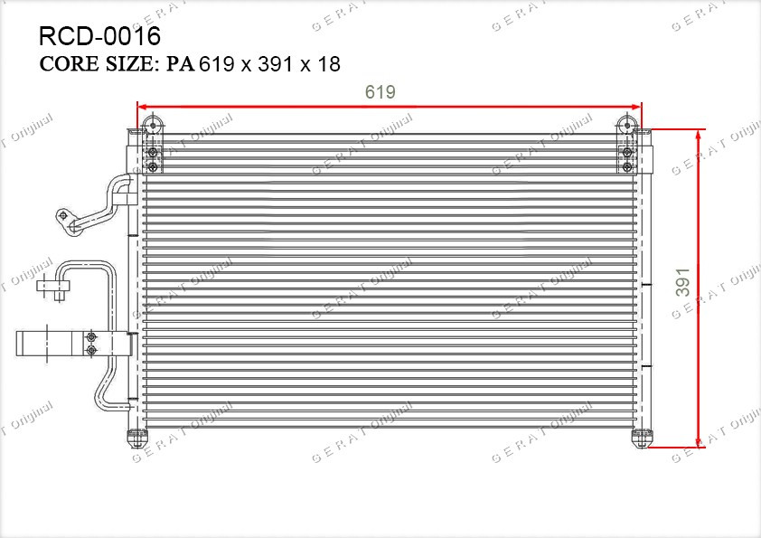 Радиатор кондиционера Gerat OEM96207354