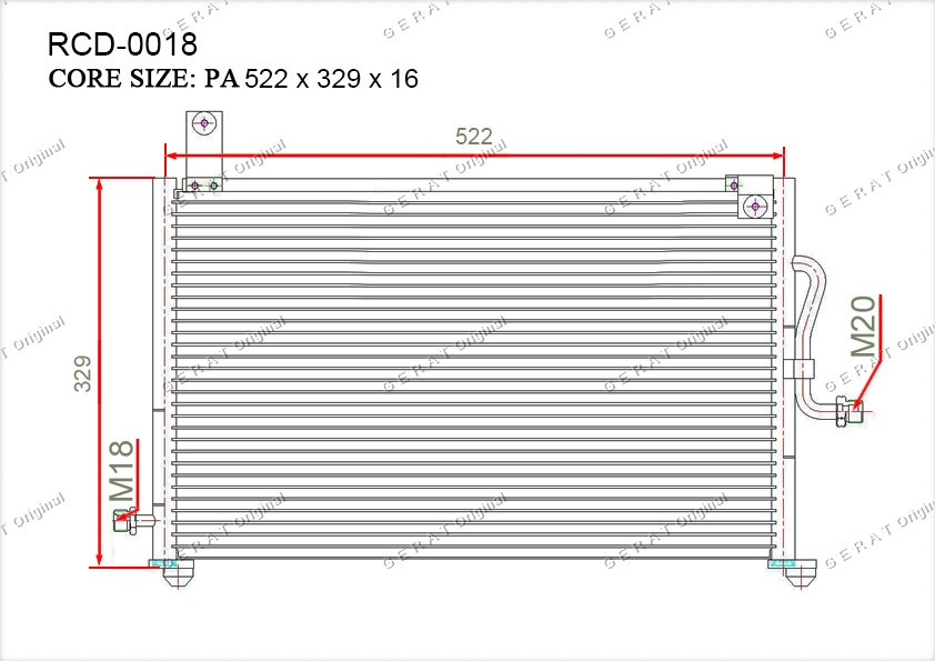 Радиатор кондиционера Gerat OEM96566331