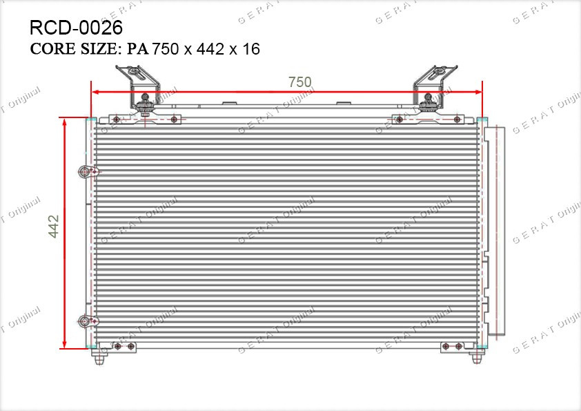 Радиатор кондиционера Gerat OEM80100S0XA01