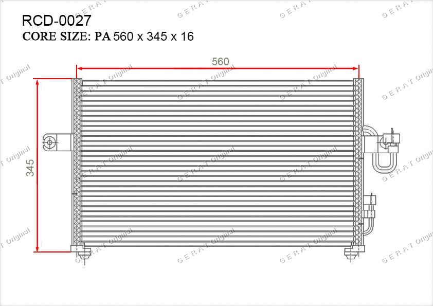 Радиатор кондиционера Gerat OEM9760622000