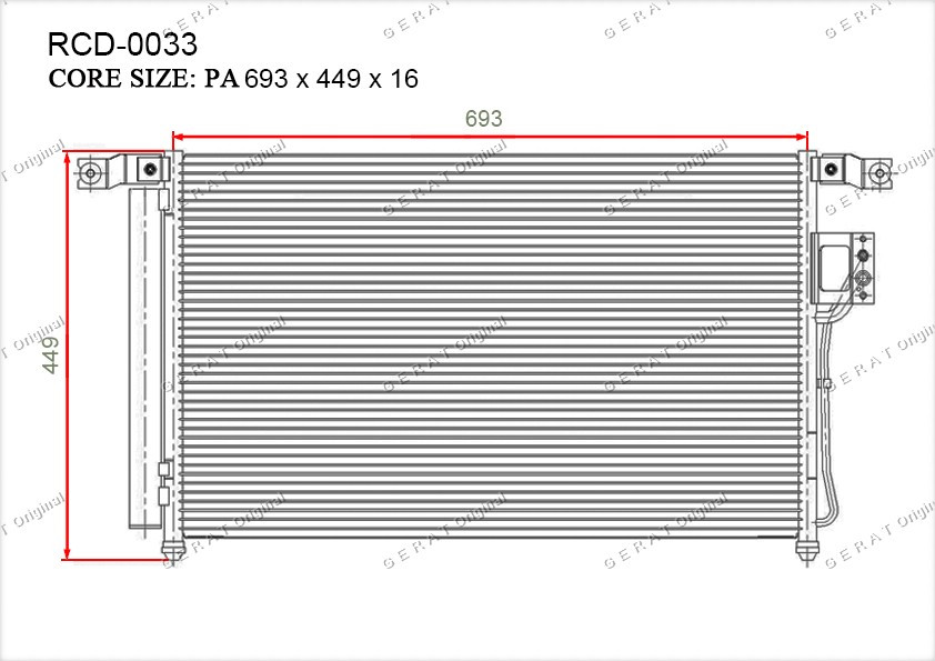 Радиатор кондиционера Gerat OEM976062B200