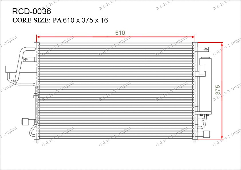 Радиатор кондиционера Gerat OEM976062E000