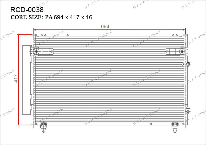 Радиатор кондиционера Gerat OEM8846030780