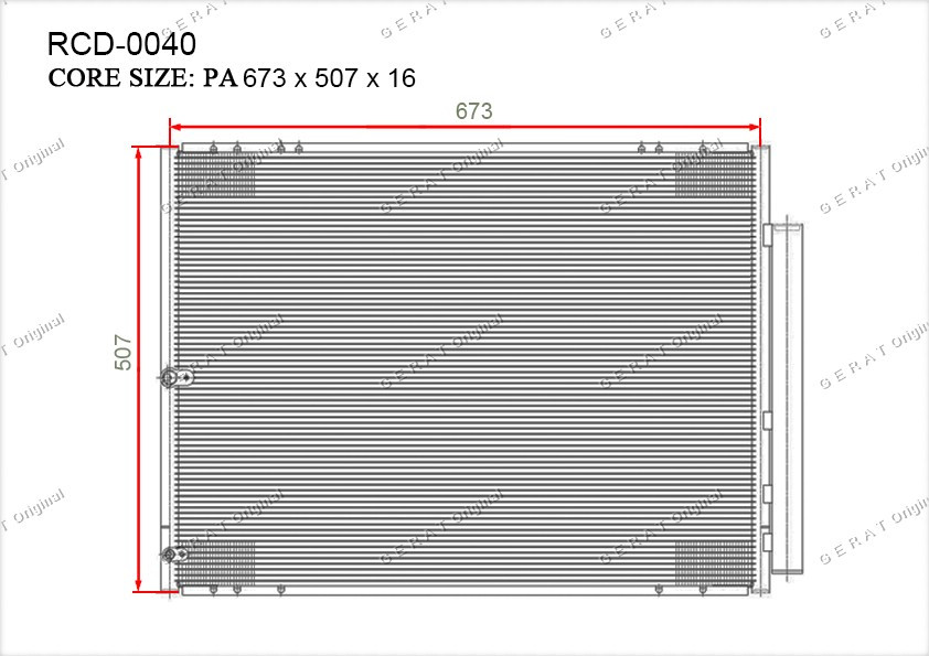 Радиатор кондиционера Gerat OEM884600E010