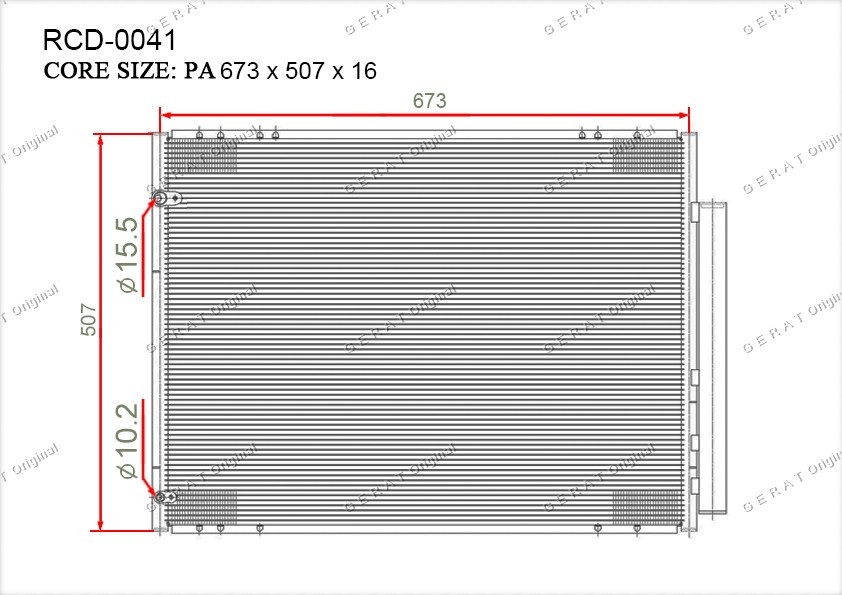 Радиатор кондиционера Gerat OEM8846001020