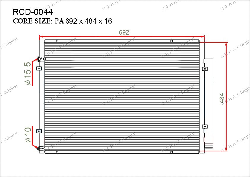 Радиатор кондиционера Gerat OEM8846048060