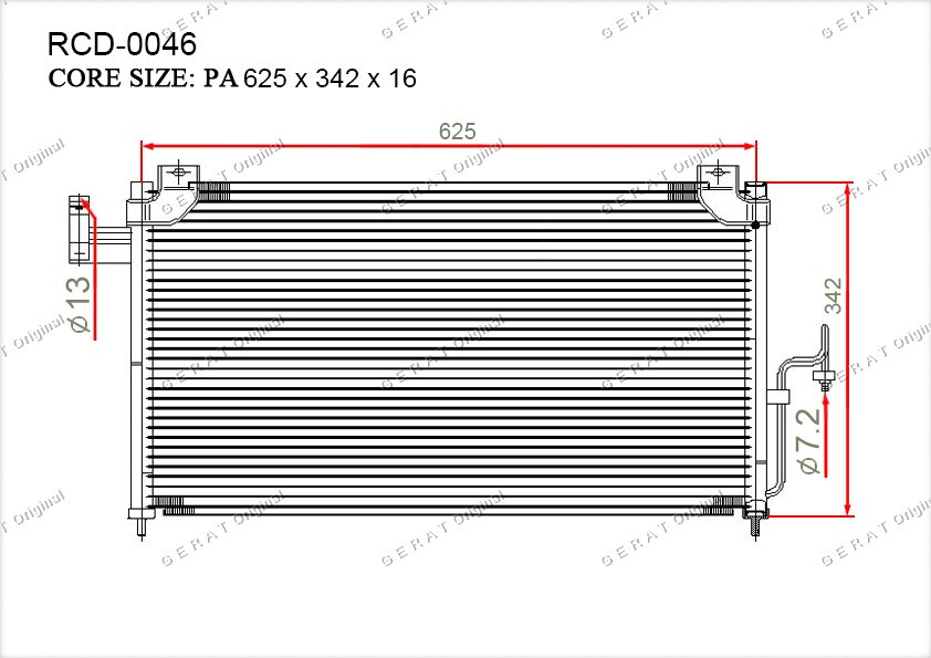 Радиатор кондиционера Gerat OEMB25F61480
