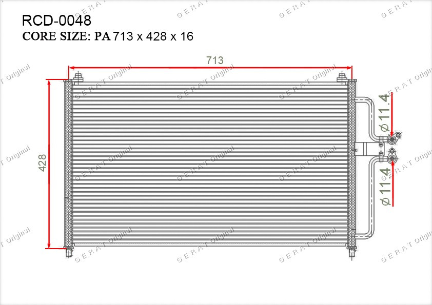 Радиатор кондиционера Gerat OEM4419063