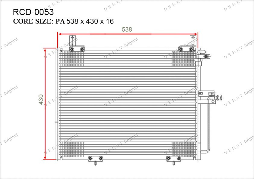 Радиатор кондиционера Gerat OEM1248300270