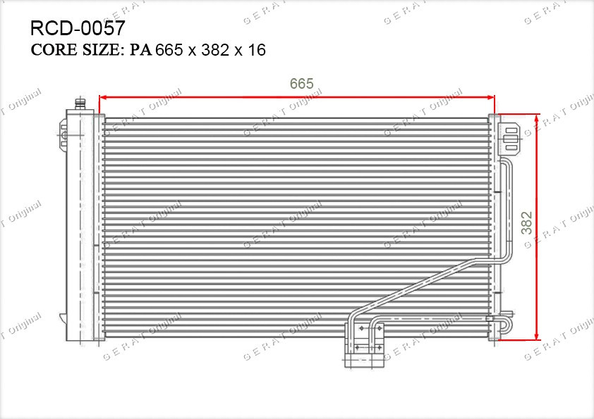 Радиатор кондиционера Gerat OEM1715000354