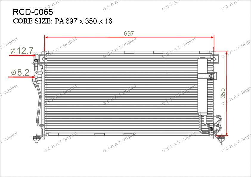 Радиатор кондиционера Gerat OEMMR398794
