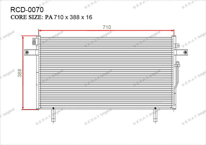 Радиатор кондиционера Gerat OEM921100W002