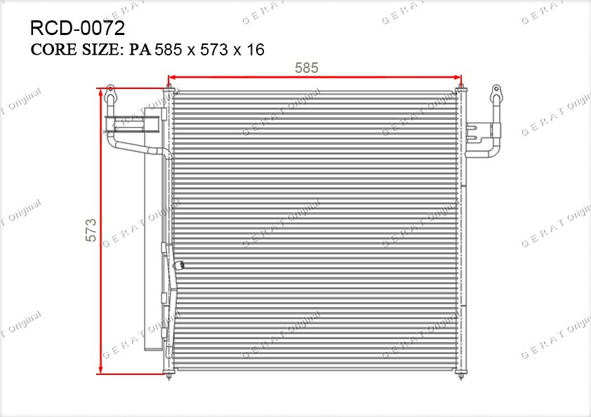 Радиатор кондиционера Gerat OEM92100ZC10A