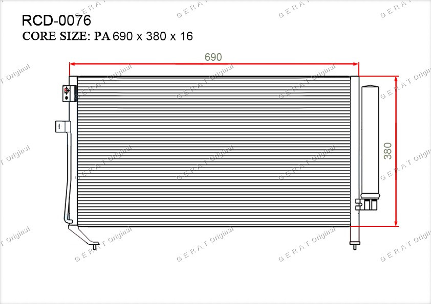 Радиатор кондиционера Gerat OEM73210SA000