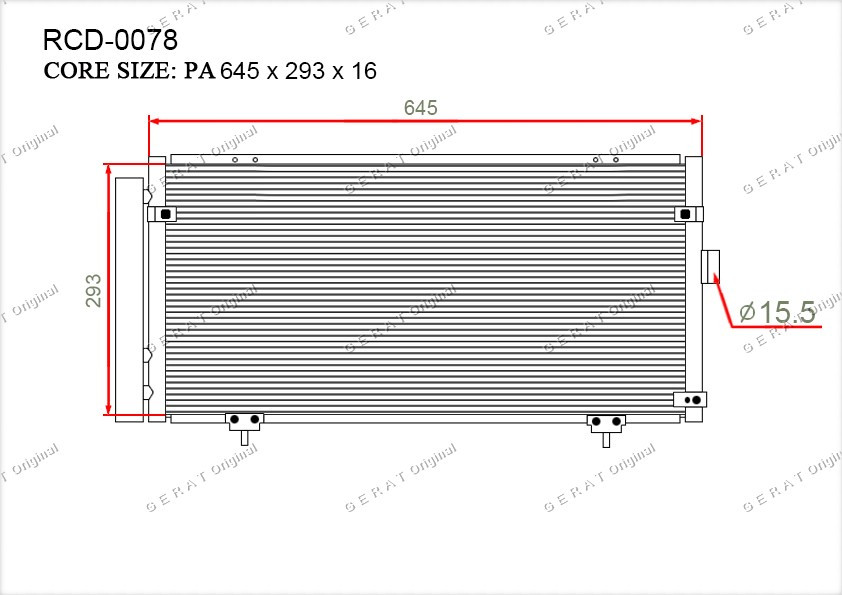 Радиатор кондиционера Gerat OEM73210AG000