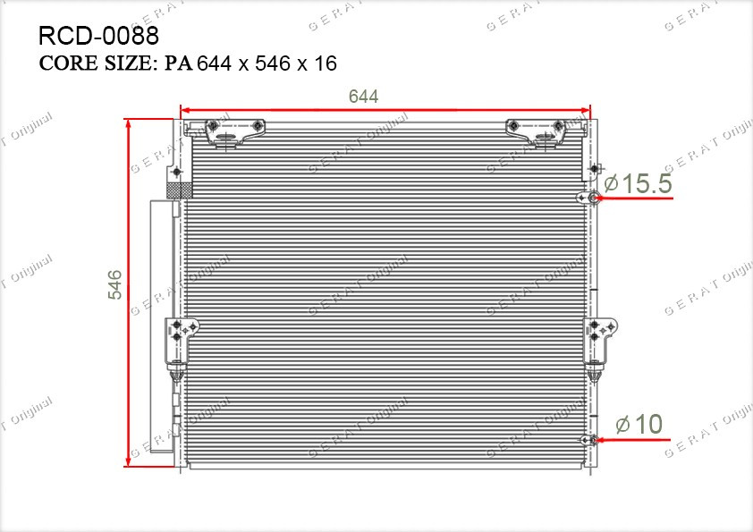 Радиатор кондиционера Gerat OEM8846060400