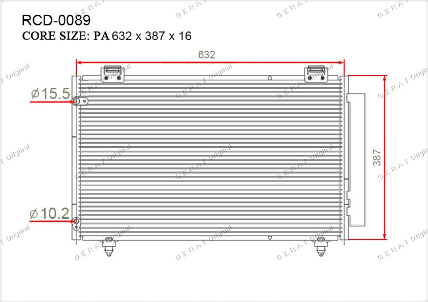 Радиатор кондиционера Gerat OEM8845002240