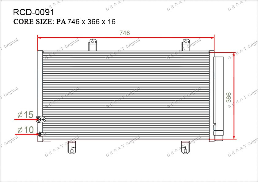 Радиатор кондиционера Gerat OEM8846006210