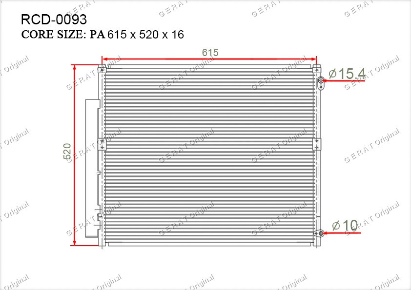 Радиатор кондиционера Gerat OEM8846135150