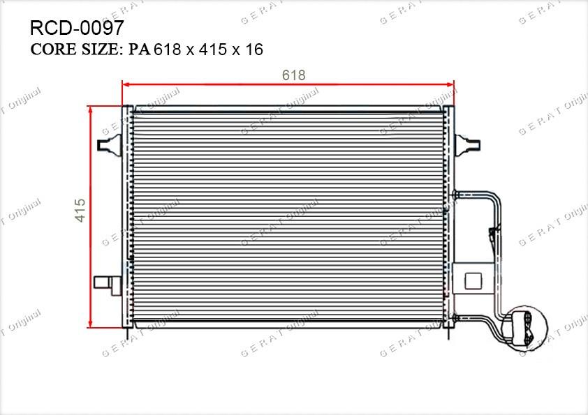 Радиатор кондиционера Gerat OEM3B0260401B