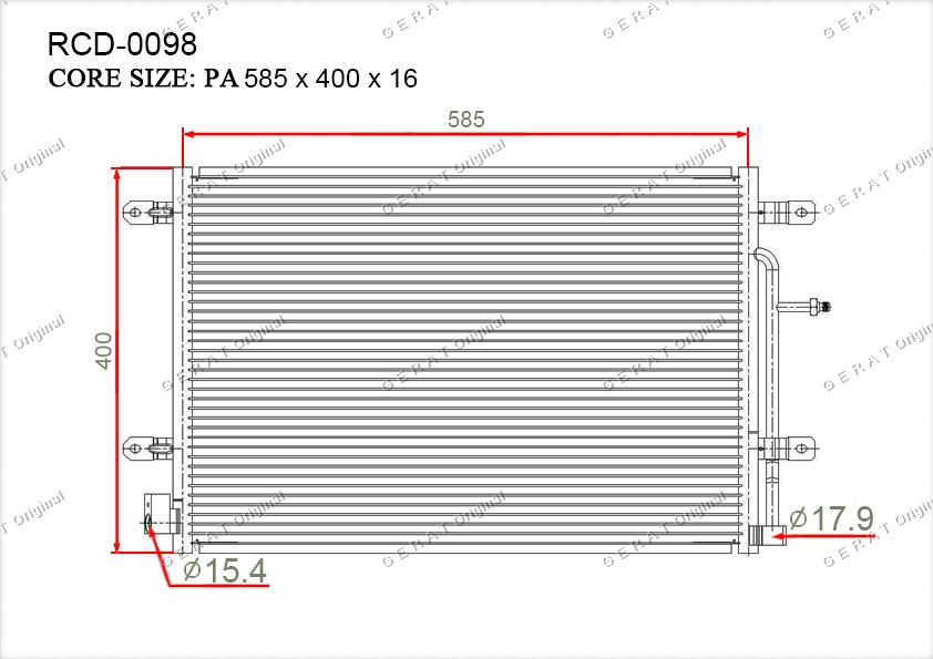 Радиатор кондиционера Gerat OEM8E0260403K