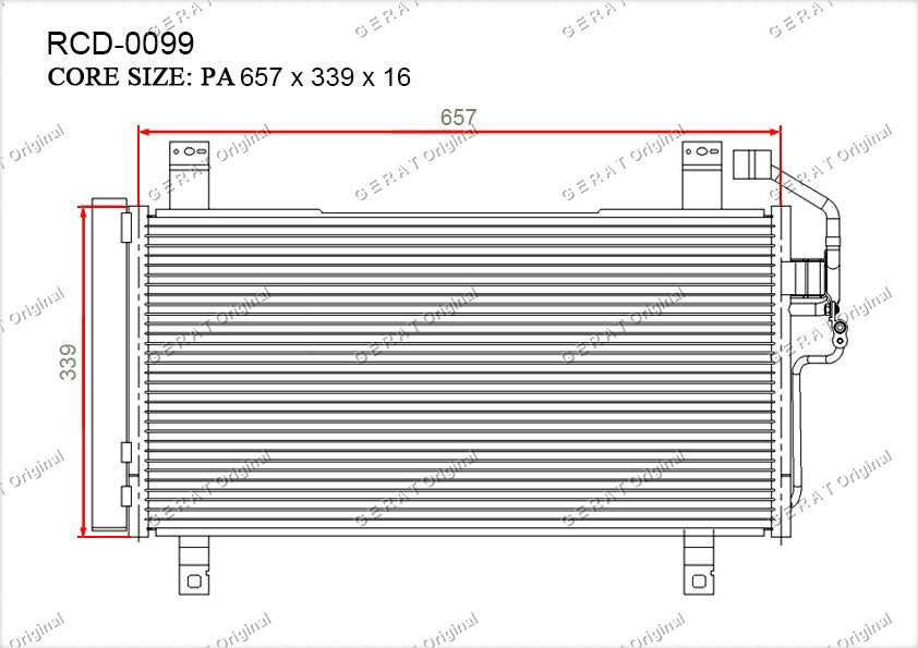 Радиатор кондиционера Gerat OEMGK2G61480J