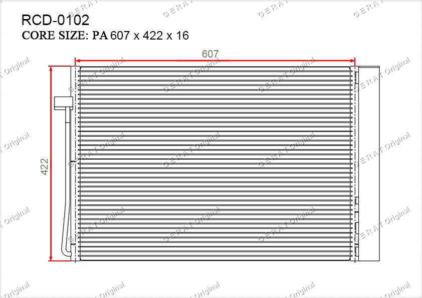 Радиатор кондиционера Gerat OEM64509122825