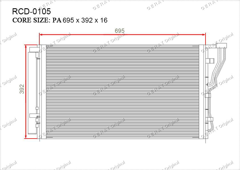 Радиатор кондиционера Gerat OEM976063R000
