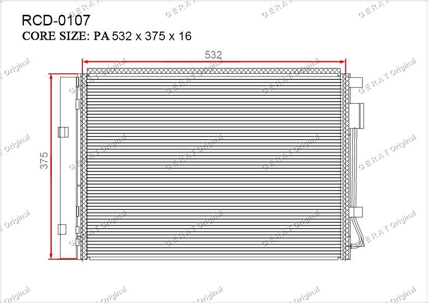 Радиатор кондиционера Gerat OEM976062V000