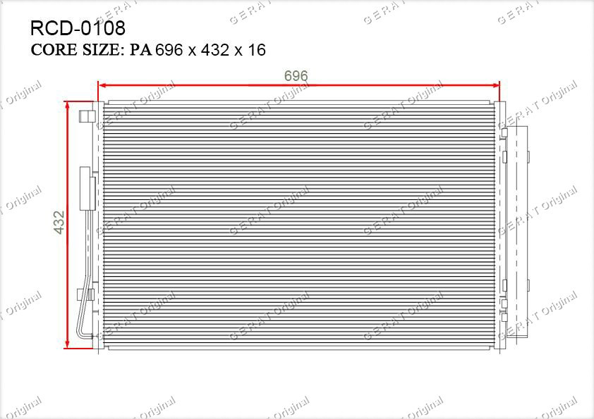 Радиатор кондиционера Gerat OEM976062W500