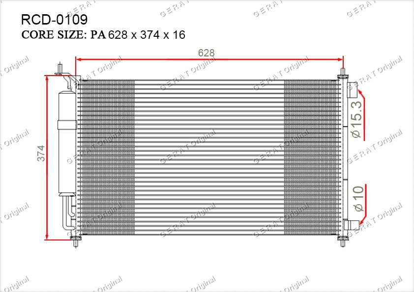 Радиатор кондиционера Gerat OEM92100EL00A