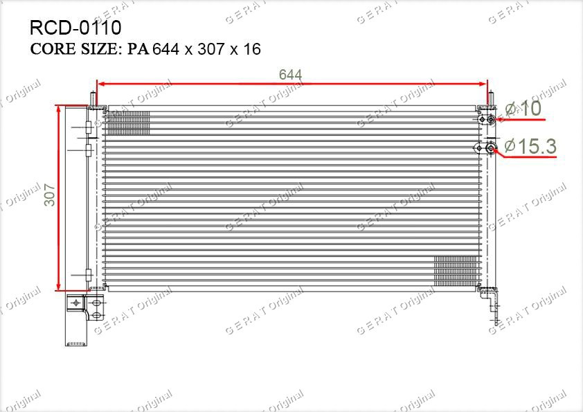 Радиатор кондиционера Gerat OEM8846047150