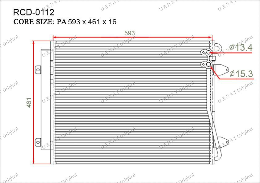 Радиатор кондиционера Gerat OEM3C0820411B