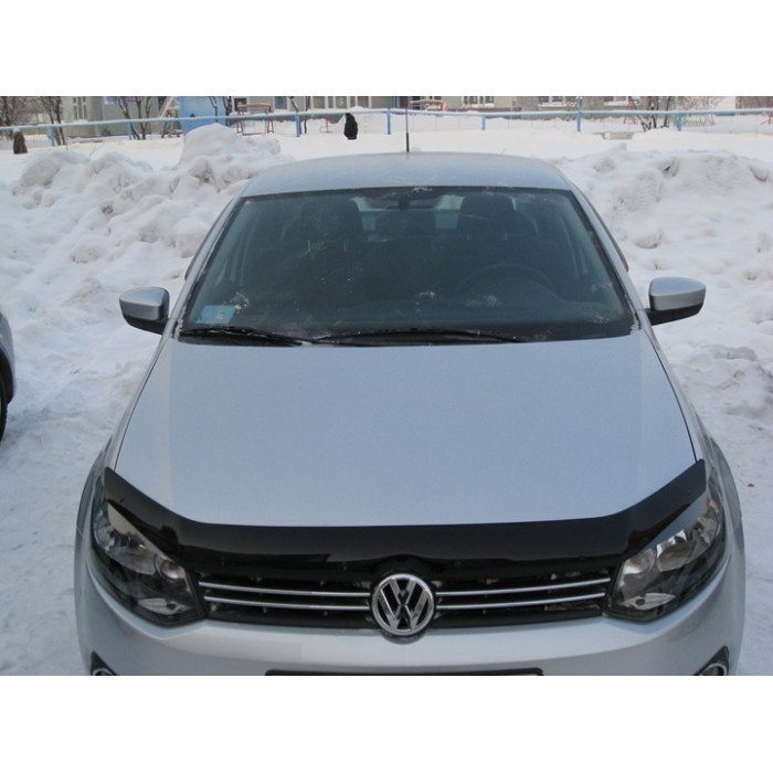 Мухобойка ( дефлектор капота ) Volkswagen Polo 2010-2014 хэтчбек - фото 1 - id-p56726724