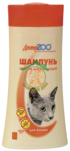 «Доктор ЗОО» шампунь для кошек против блох и клещей, 250 мл - фото 1 - id-p56727531