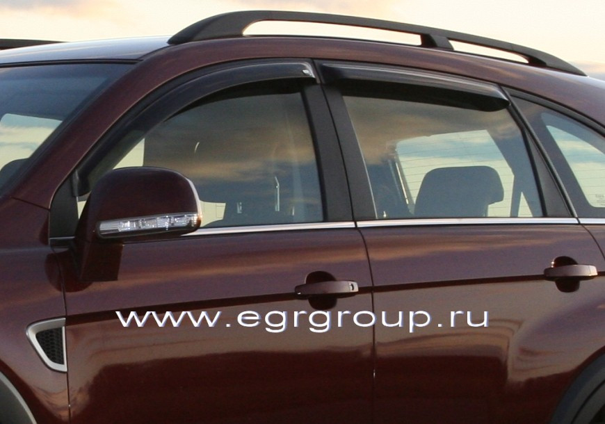 Ветровики (дефлекторы окон) EGR Chevrolet Captiva 2012+ - фото 3 - id-p56728634