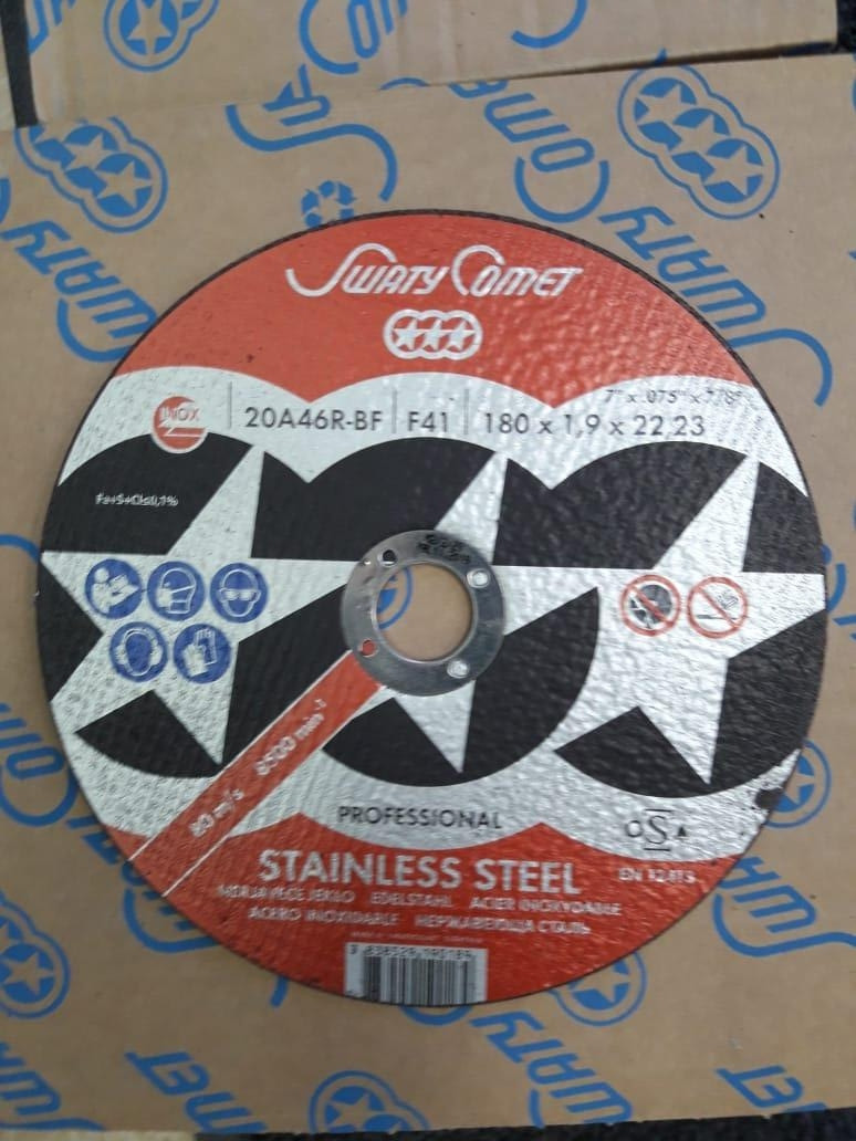Круг отрезной Inox&Metal 180 х 1,9 х 22.23 SwatyComet 20A46R-BF (Weiler Abrasives, Slovenija)