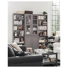 Шкаф-витрина ХАВСТА д/хранения+стекл дверц серый ИКЕА, IKEA, фото 3