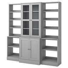 Шкаф-витрина ХАВСТА д/хранения+стекл дверц серый ИКЕА, IKEA, фото 2