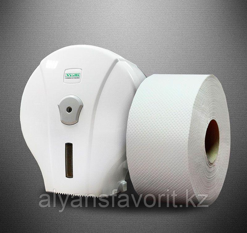 Диспенсер для туалетной бумаги Jumbo MJ1 белый (Джамбо).Vialli