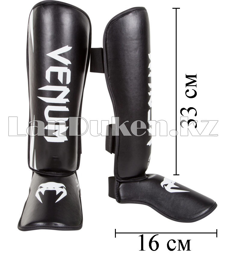 Щитки для ног Venum Elite Black (с белой надписью) - фото 6 - id-p56657843