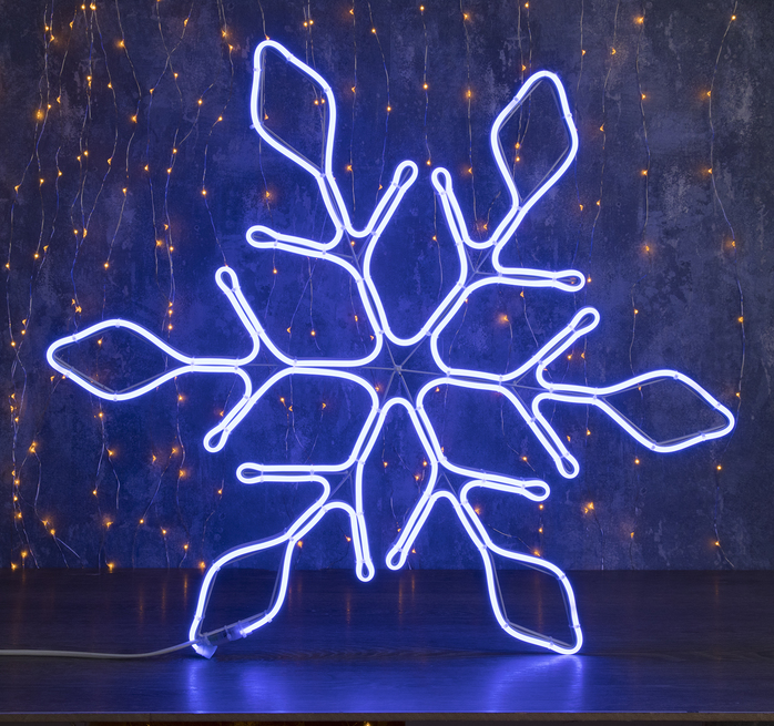 Фигура неоновая "Снежинка" 67х67 см, 720 LED, 220V, ТЕПЛЫЙ-БЕЛЫЙ