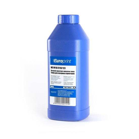 Тонер Europrint WC M118 (200 гр.) Для картриджей Xerox M118/C118/123